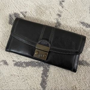 Fossil Flap Clutch Wallet with clasp